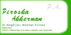 piroska akkerman business card